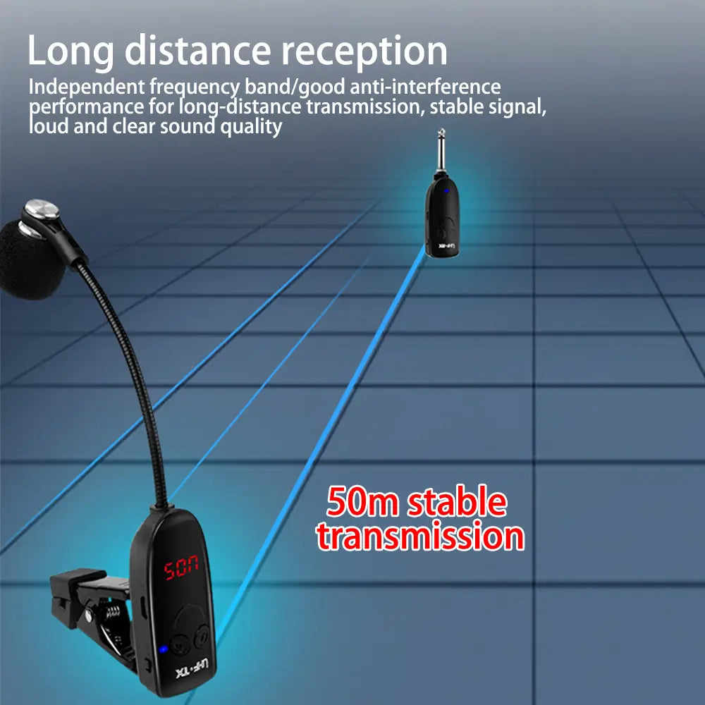 Sax Trumpet Trombone Special Wireless Microphone Instrument Pickup Amplifier Professional Recording Performance Outdoor Performa
