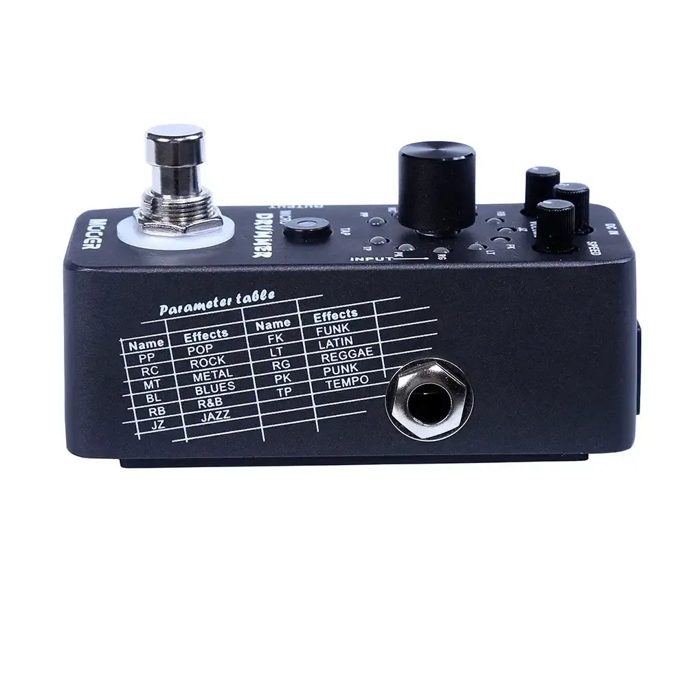 MOOER Micro Drummer Guitar Effect Pedal Digital Drum Machine Effectors Tap Tempo Function True Bypass Pedal Guitar Accessories