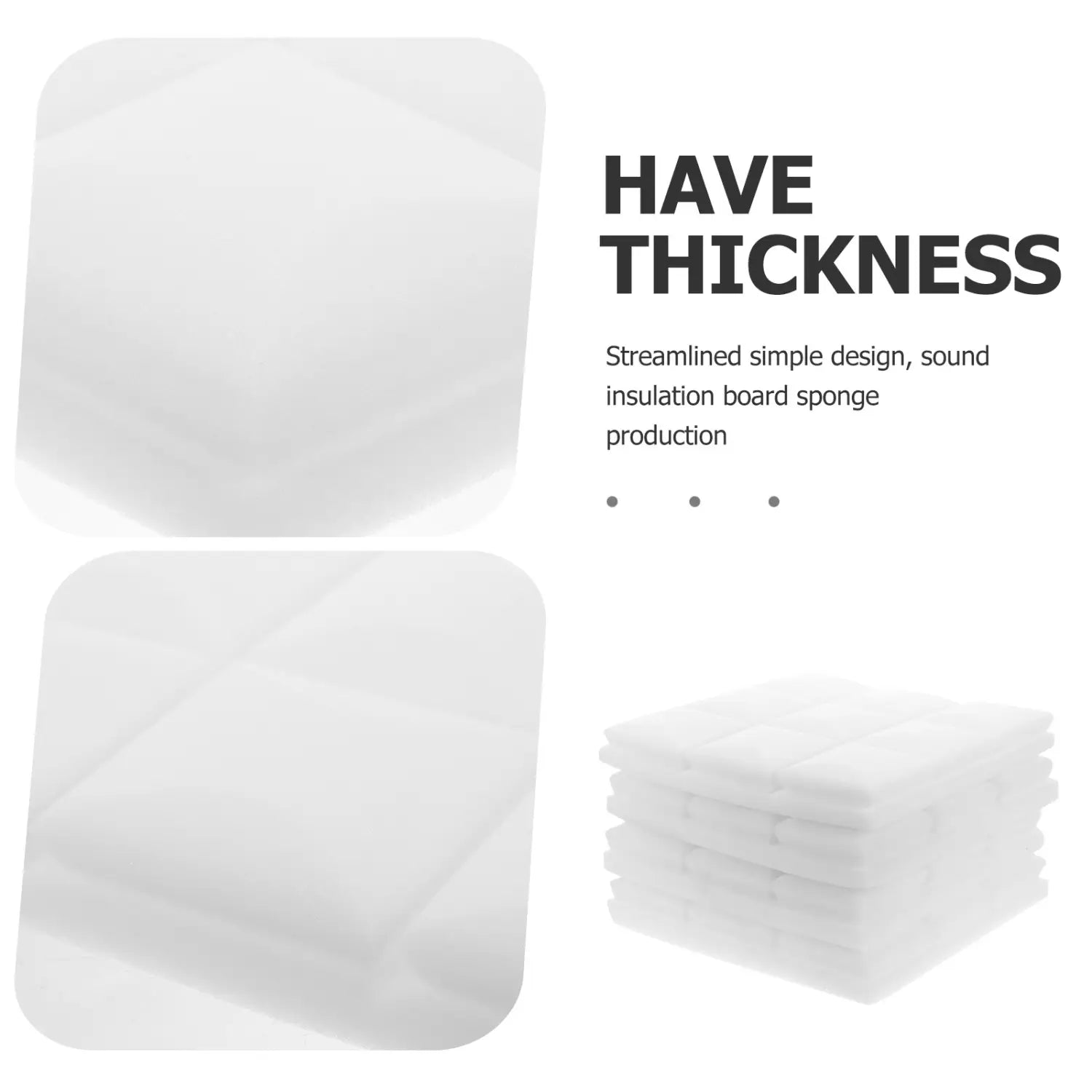 4Pcs Sponge Soundproofing Panel for Wall Sound Absorption Noise Reduction Acoustic Panel Recording Studio Ktv Piano Room