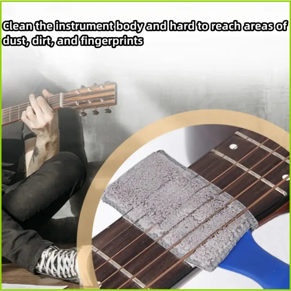 1PCS Double-Headed Guitar Cleaning Brush - Dust Brush for Guitar Care String & Fretboard Musical Instrument Care Tool