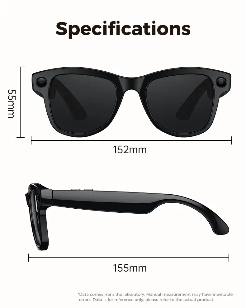 2026 Smart AI Glasses 1080P HD Camera M02 Ultra ChatGPT 3600mAh Charging Case Power Bank 32GB Translation Music Video Sunglasses