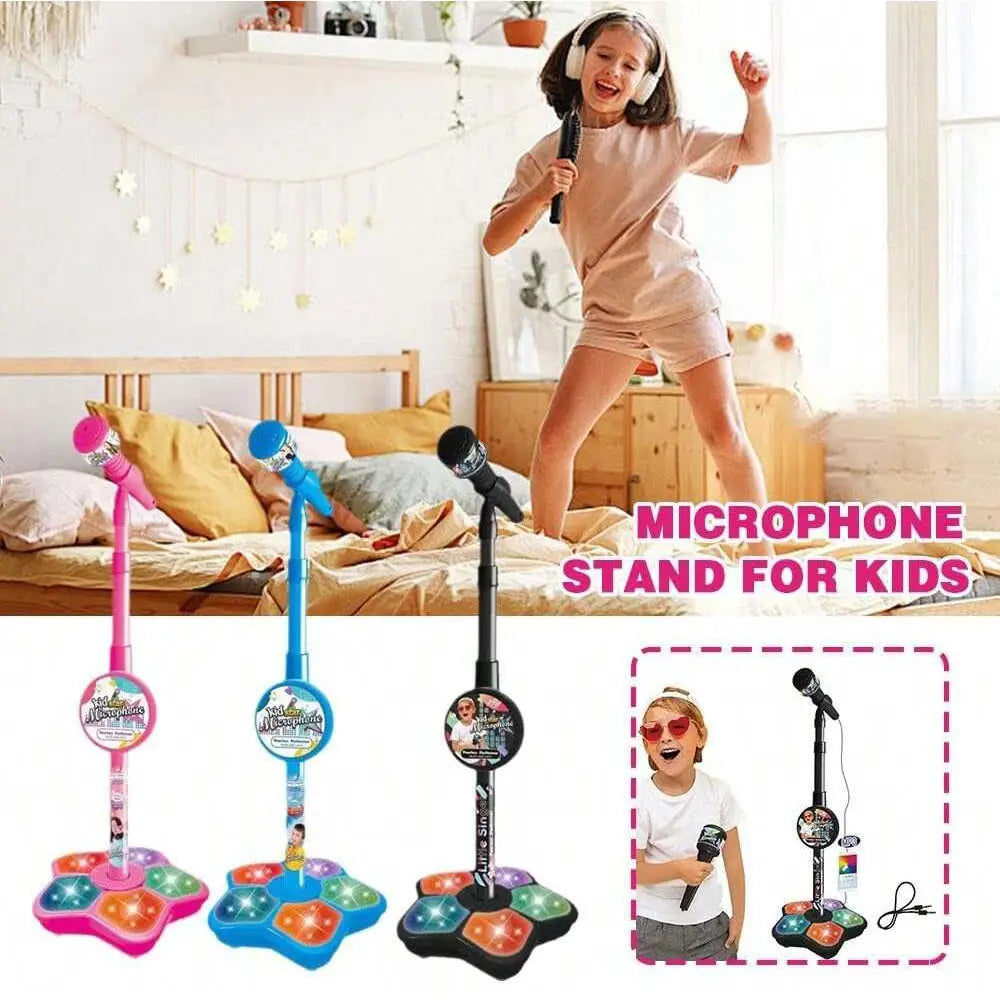 Kids Microphone Stand Toy Portable Children’s Karaoke Electronic Durable Party Karaoke Microphone Stand Kids Karaoke Machine
