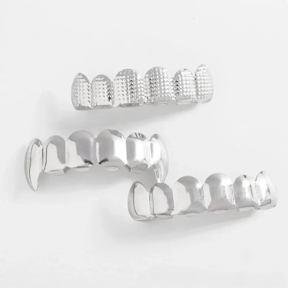 2025 Hip Hop Tooth Grillz Glossy Unisex Dental Jewelry for Men Women Parties Halloween Costume Rapper Accessories