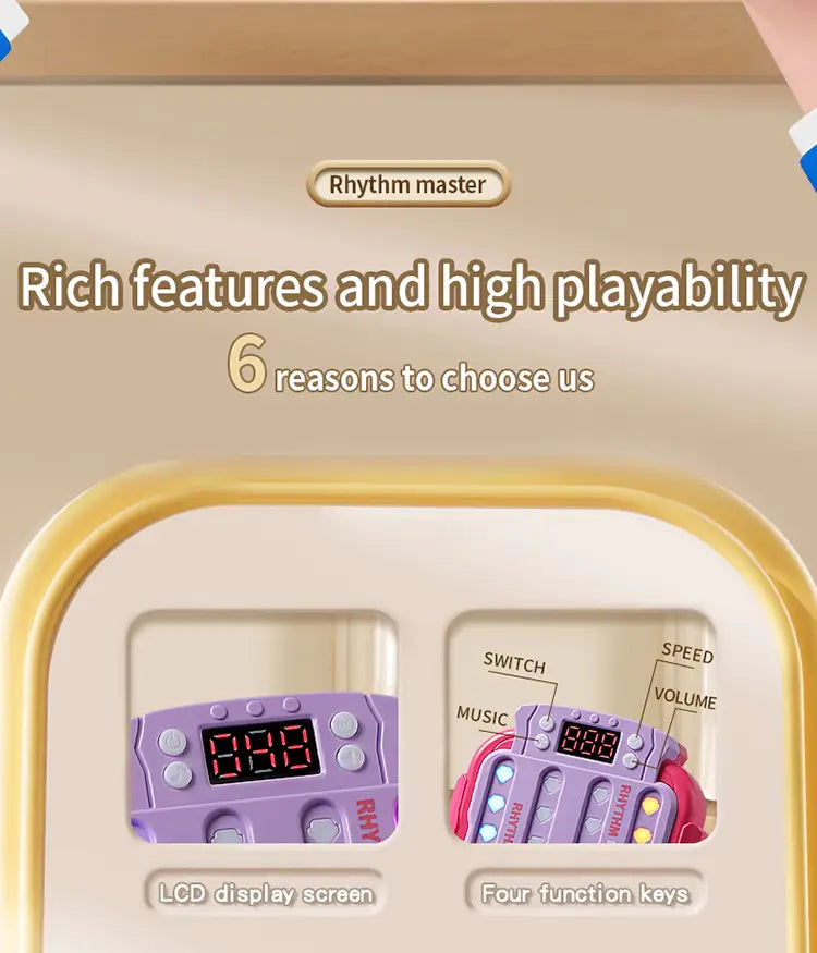 Music Rhythm Press Puzzle Toy Decompression Concentration Training Game Safe Fidget Toy for Kids Boys Girls Birthday Gift