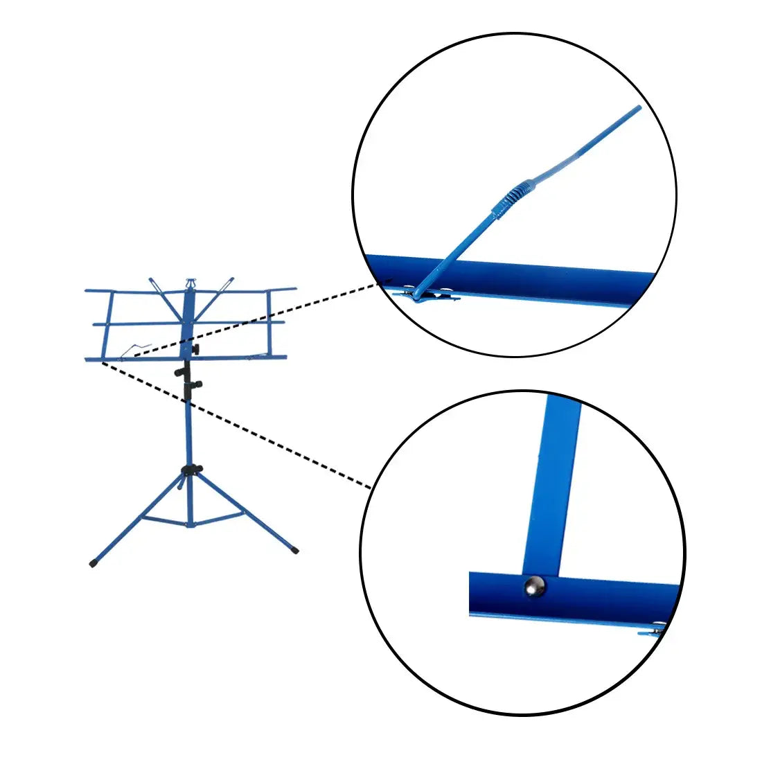 Foldable Music Sheet Tripod Stand Stainless Steel Music Stand Adjustable Holder Musical Instrument Universal Accessories&Parts