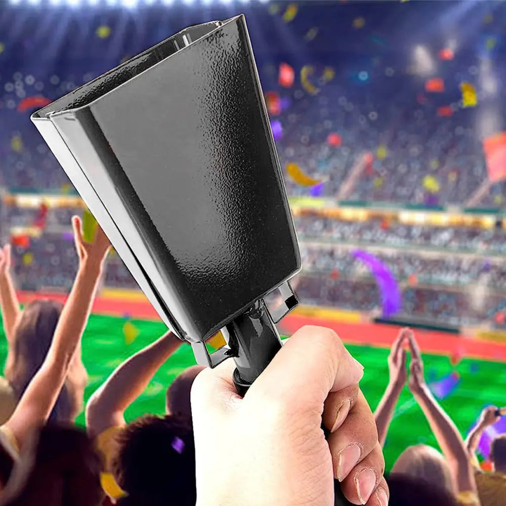 10 Inch Cowbell Noise Makers Percussion Musical Instrument Iron Decorations School Hand Bells with Handle for Games Sports
