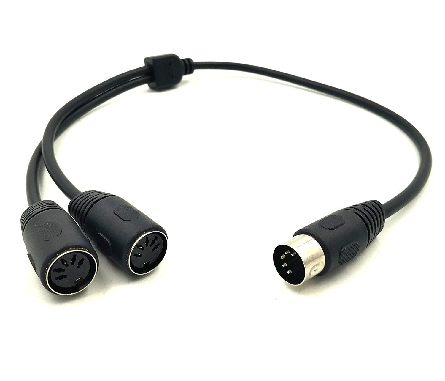MIDI DIN 5Pin Splitter Y Adapter MIDI 5 Pin Male to Dual 2 X DIN-5 Female Extension Audio MIDI Keyboard Synthesizer Electric
