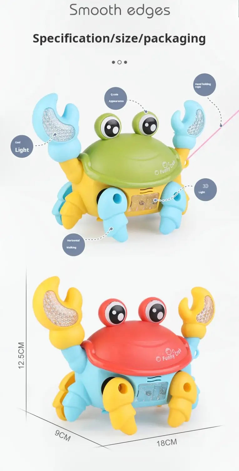 Crawling Crab Toy,Walking Moving Toys for Kids,Children’s Electric Little Crab Toy with Sound and Light Interactive Music Gifts
