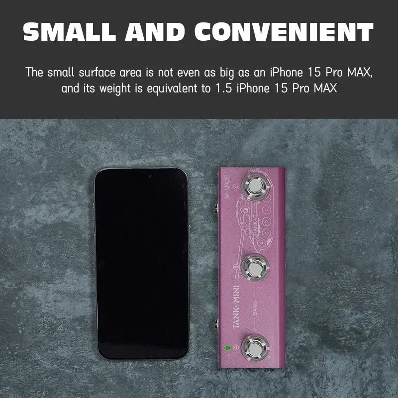 M-VAVE Tank Mini/Tank G Multic Effect Guitar/ Bass Pedal Support IR and OTG Recording,Built-in Cab,Amp,Delay and Reverb Effects