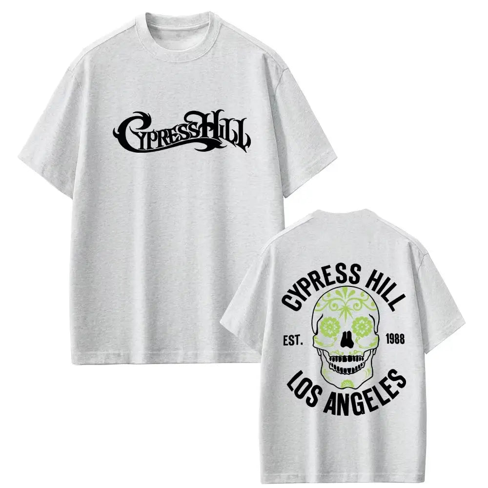 Rapper Cypress Hill T-shirt Skeleton Graphic T Shirts Men Women Hip Hop Fashion Streetwear Man Casual Cotton Short-sleeved top