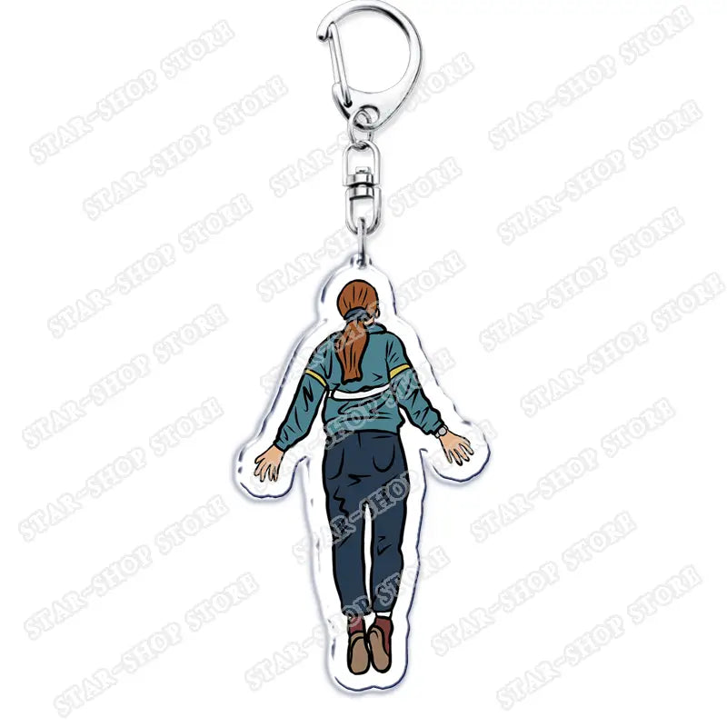Hot TV Show Elements Keychain Accessories Bag Stuck in The Upside Down Will Byers Eleven Mike Jim Keyrings Jewelry Fans Gifts