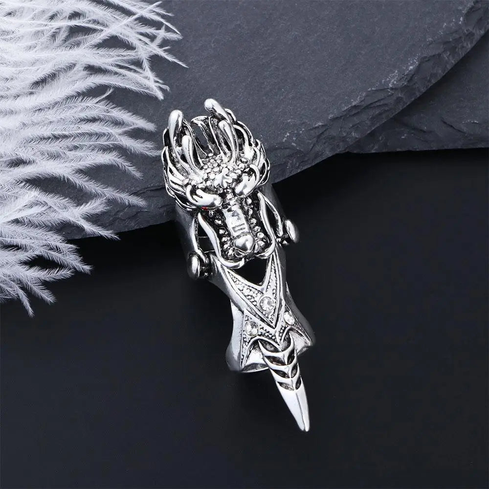Hip Hop Punk Adjustable Finger Ring Skull Claw Ring Male Female Korean Style Ring Dragon Ring Knuckle Ring Fashion Jewelry