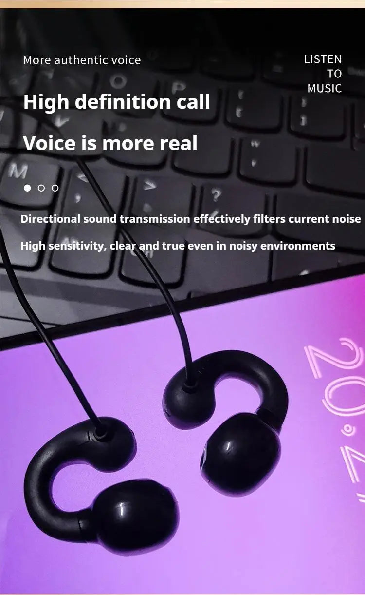 Clip-on Wired Headphones type C&3.5mm Stereo Sports Music Earbuds Handfree Sport Gamer Headset Earphones with HD mic For Samsung