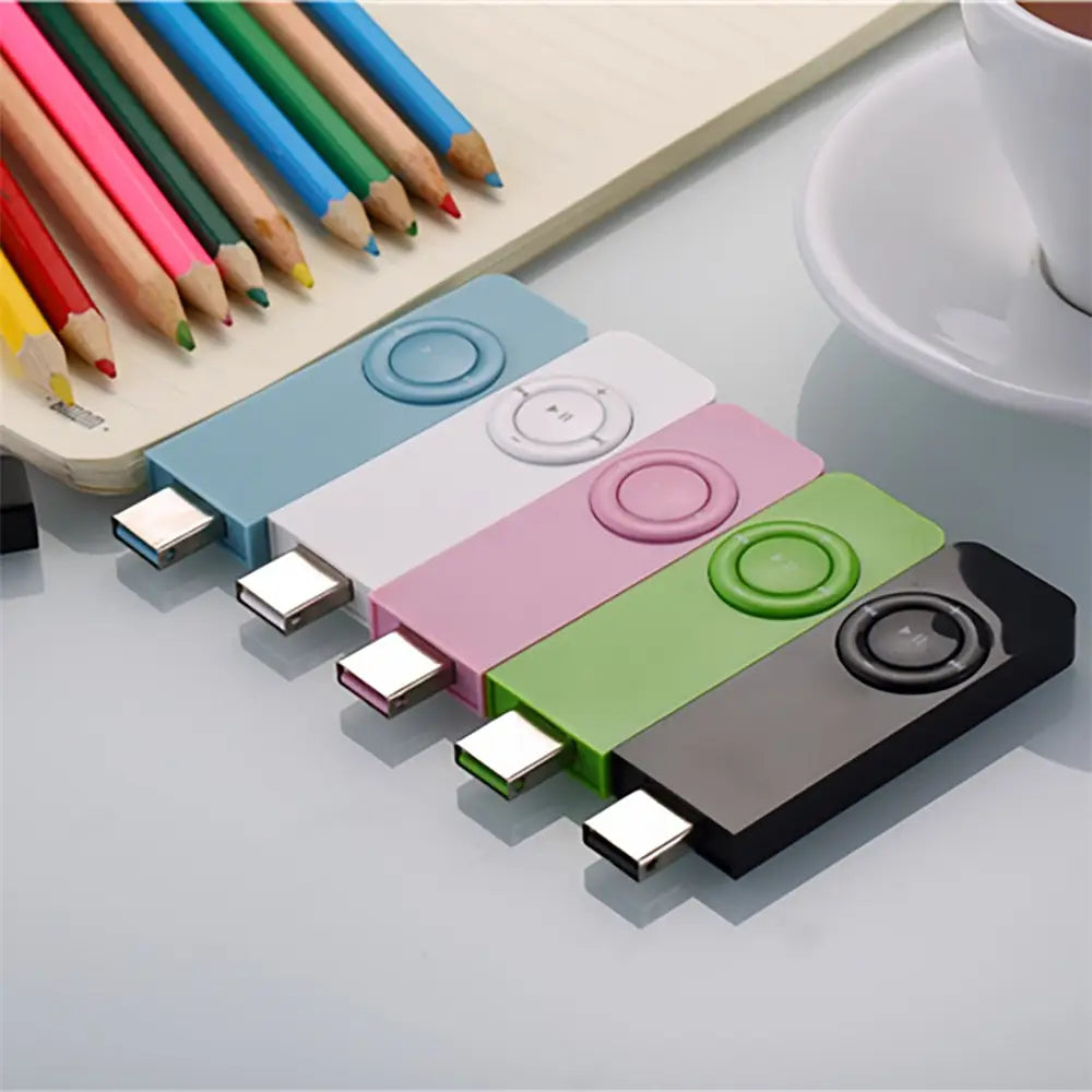 2025 Mini MP3 Player USB in-line Card U Disk MP3 Player USB 2.0 Lossless Sound Music Media Player Support Micro TF Card(No Card)