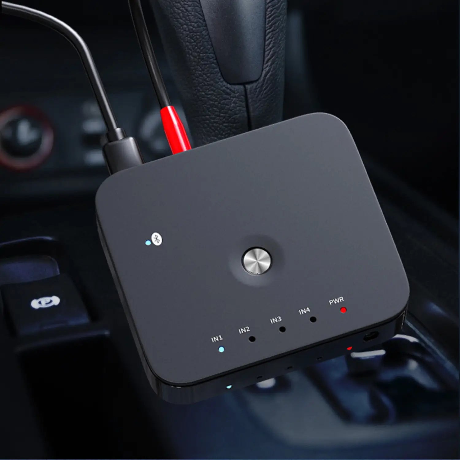 HIFI 4 Port 3.5mm Stereo AUX Audio Switcher 4 in 1 out Wireless Music Bluetooth 5.0 Audio Receivers Remote Control For Laptop PC