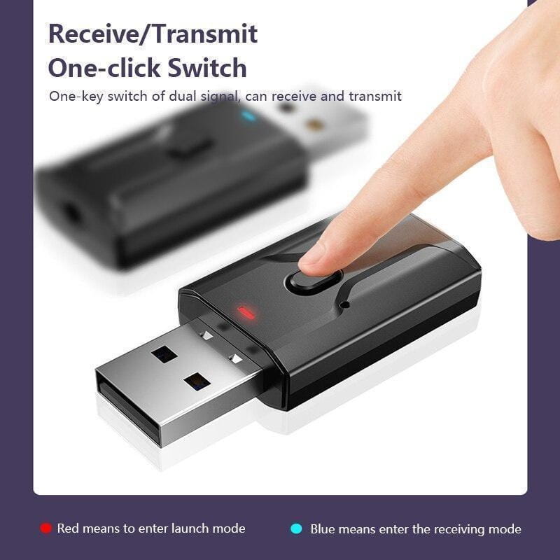 5.0 Bluetooth Adapter Music Audio for PC TV Car Hands-free 3.5mm AUX Adapter USB Wireless Bluetooth Transmitter Receiver