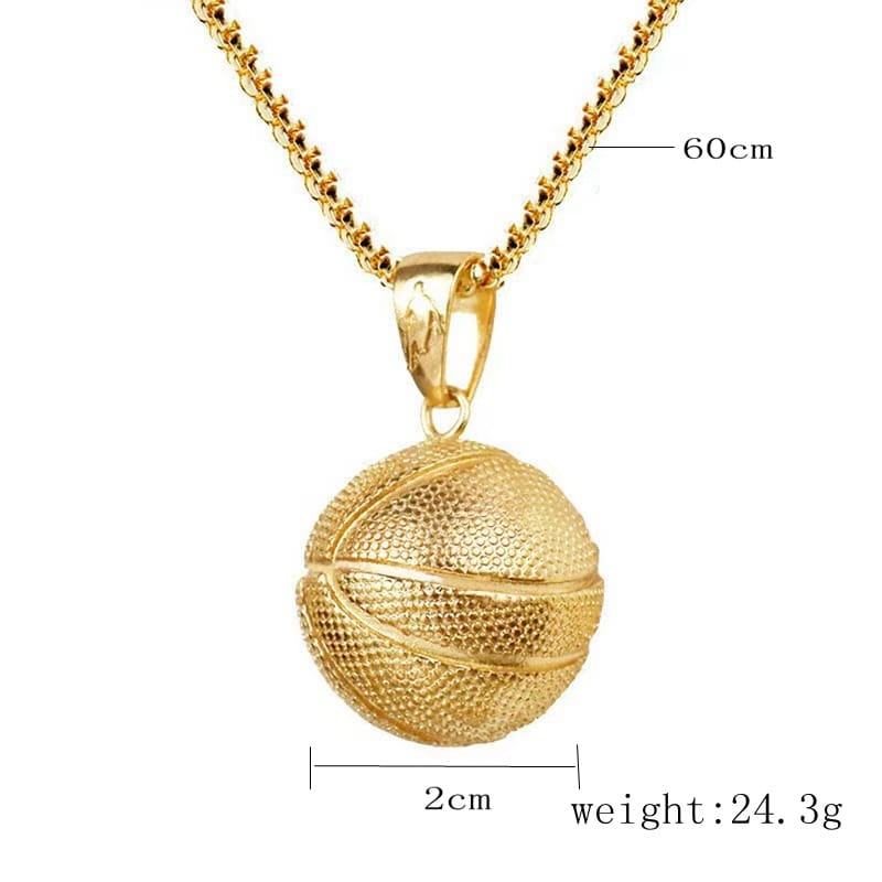 Basketball pendant hip hop personality street sports style pendant jewelry