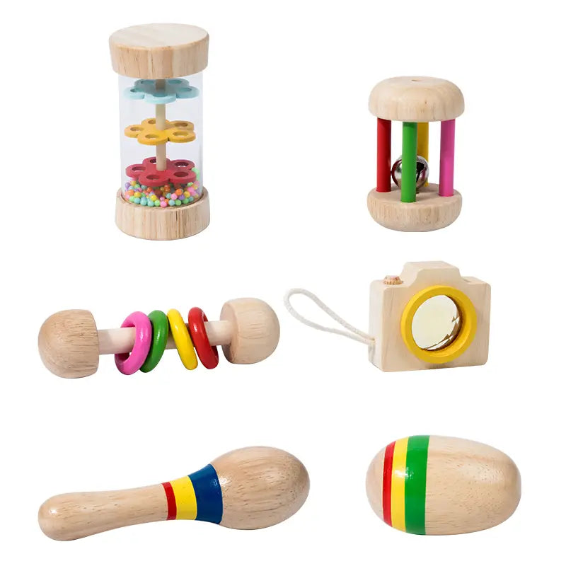 6pcs Early Educational Baby Rattle Games Sets Combination Musical Instrument Xylophone Baby Sensory Toys For Toddler Boys Girls