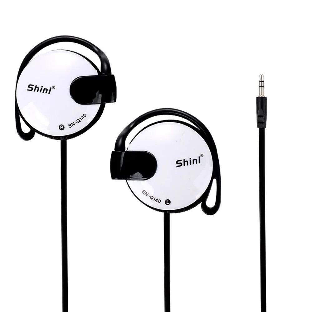3.5mm Wired Bass Headphones Ear Hook Headset Sports Music Game Wired Earpiece For Mp3 Computer Mobile Telephone