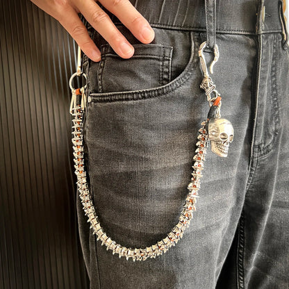Personalized alloy keel pants chain, hip-hop motorcycle riding decoration, wallet chain, Halloween gift accessories