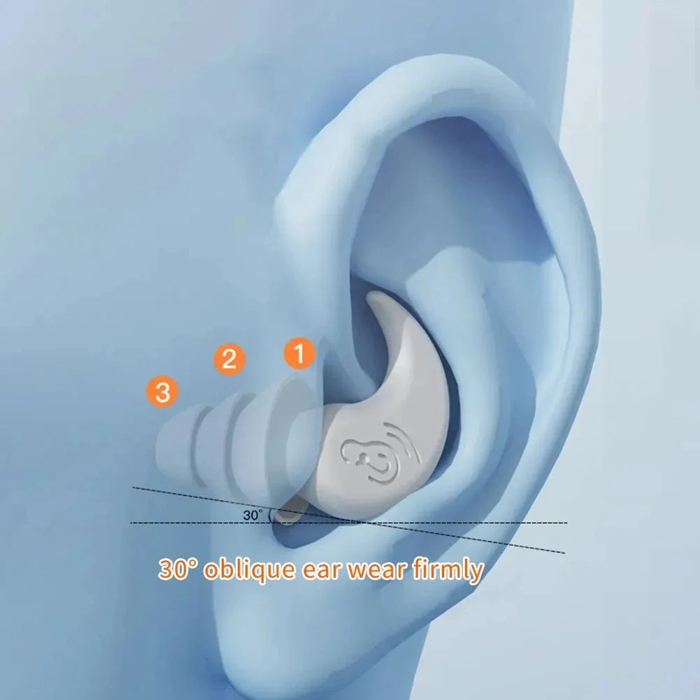 Sleep Noise Reduction Silicone Earplug Ear Protection Earplugs Anti-Noise Waterproof Plug For Travel Work Waterproof Earplugs
