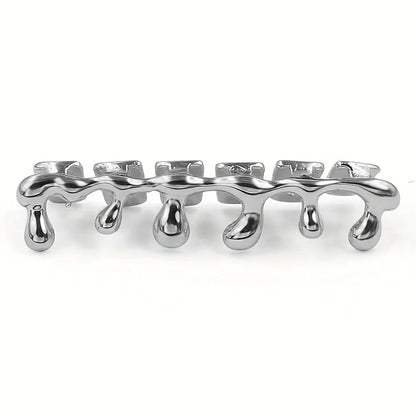Fashionable Hip-Hop Dental Accessories, Niche Design, Teardrop Dental Ornaments, Hip-Hop Rap Braces, Teardrop Dental Ornaments