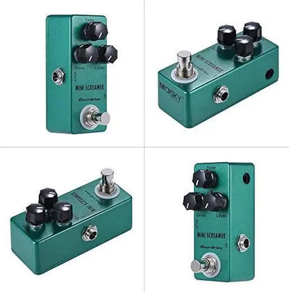 MOSKYAUDIO MINI Screamer Effect Pedal Overdrive Effects Processors for Guitar Synthesizer Double Bass Drum Pedal Tube