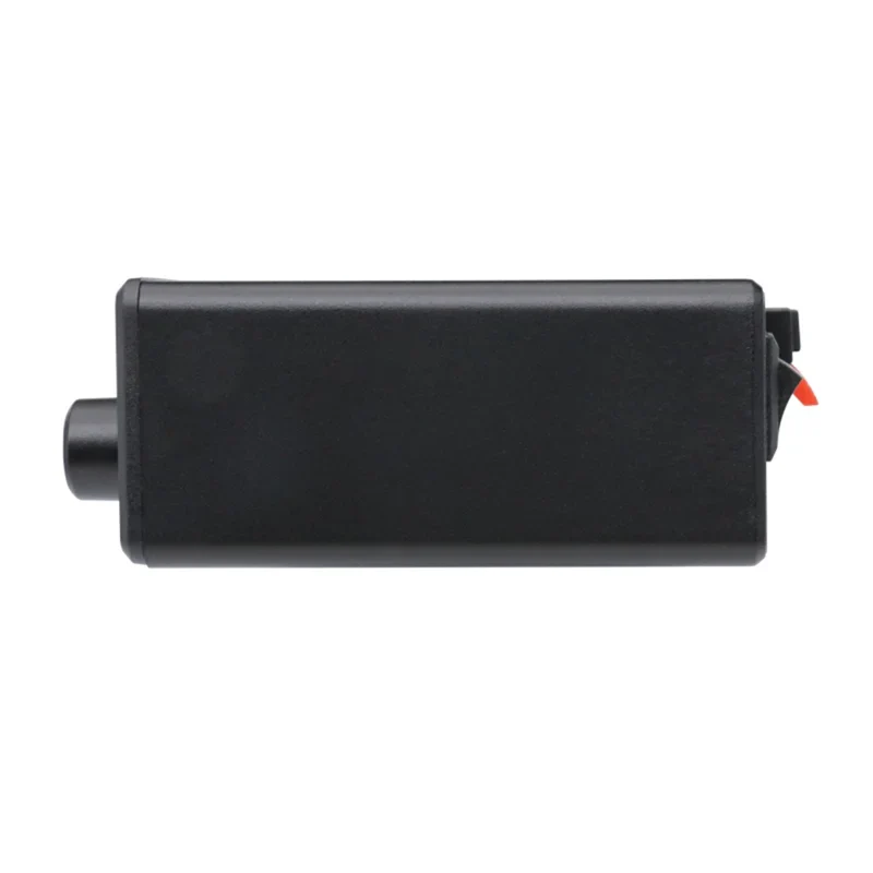 Black rectangular abac-lcd digital audio player with cylindrical protrusion and orange accent for high quality audio player