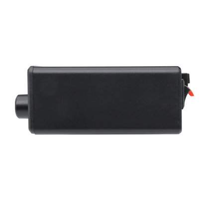 Black rectangular abac-lcd digital audio player with cylindrical protrusion and orange accent for high quality audio player