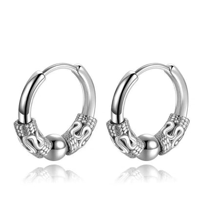 Classic Men Stainless Steel Hoop Earrings for Women Hip Hop Earring for Men Boy Earrings Punk Gothic Ear Stud Jewelry Party Gift