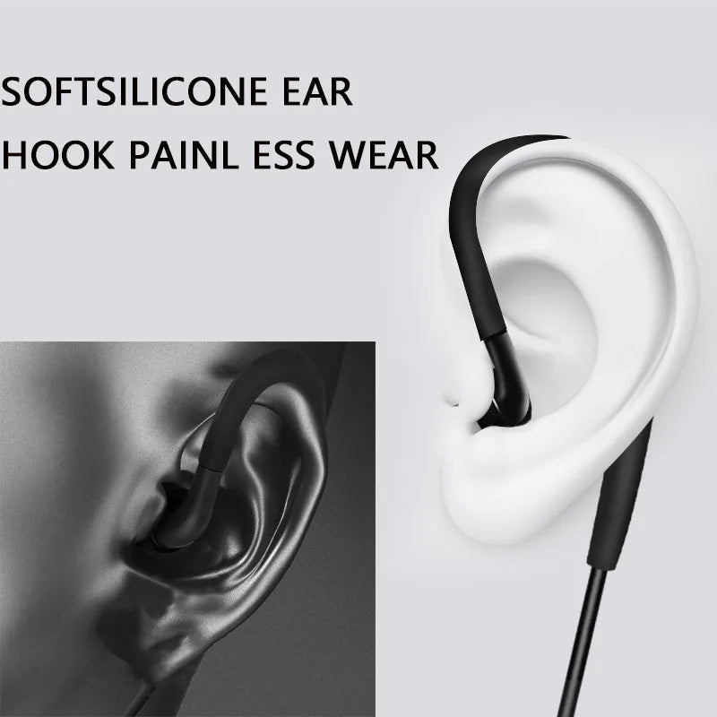 Black soft silicone ear hook for painless wear compatible with abbree 780 headset mic for pro uv32 quansheng walkie talkie two