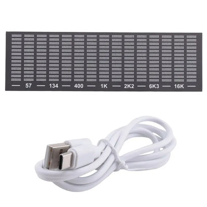 White usb-c to usb-a coiled charging cable with molded connectors for abgi-led music spectrum display ambient light atmospheric use