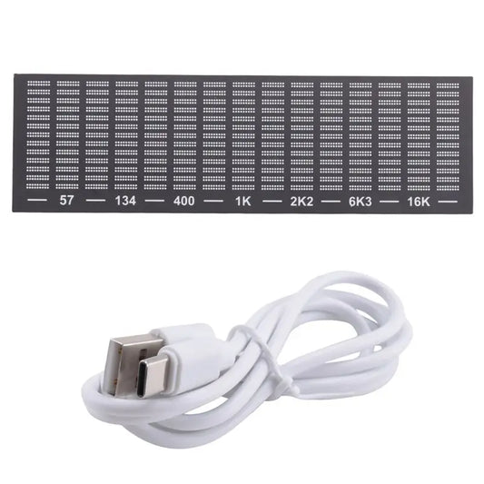 White usb-c to usb-a coiled charging cable with molded connectors for abgi-led music spectrum display ambient light atmospheric use