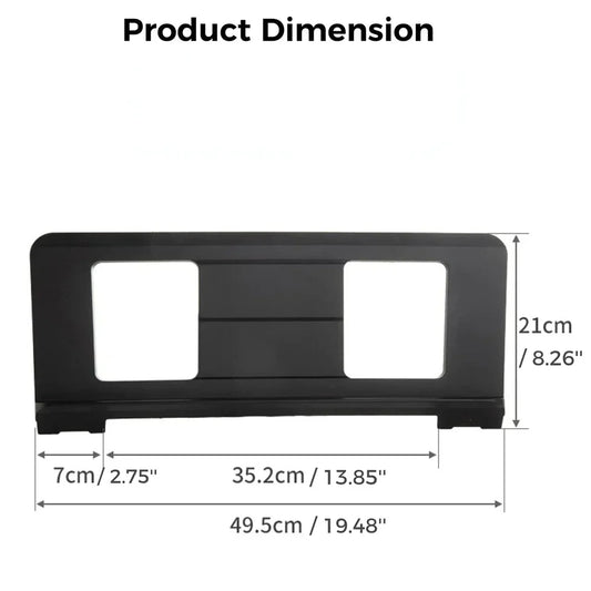 Black plastic portable desktop book stand with rectangular cutouts for casio roland yamaha music stand use