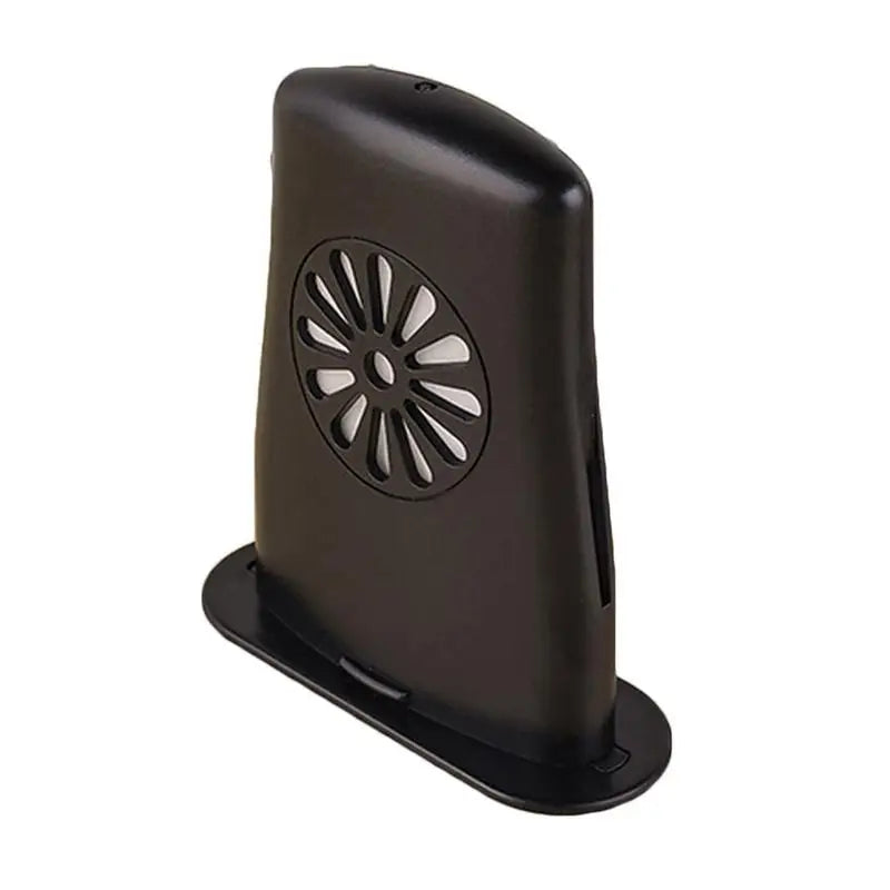 Black plastic sound hole humidifier with circular vent pattern for cracking instrument care and adjustment guitar accessories