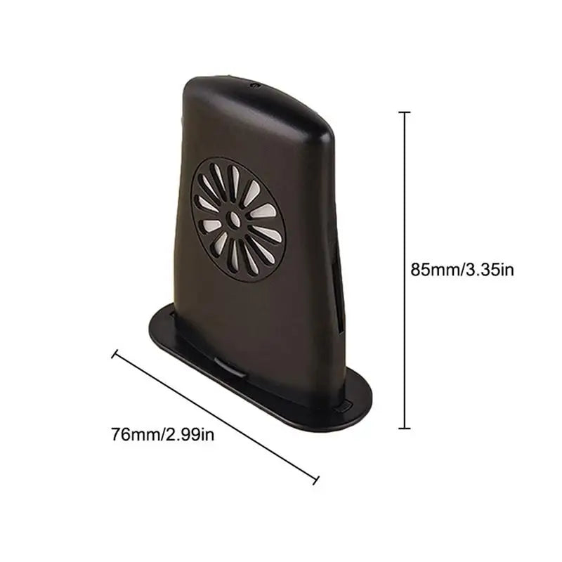 Black plastic sound hole humidifier with circular vented design for cracking instrument care and adjustment guitar accessories