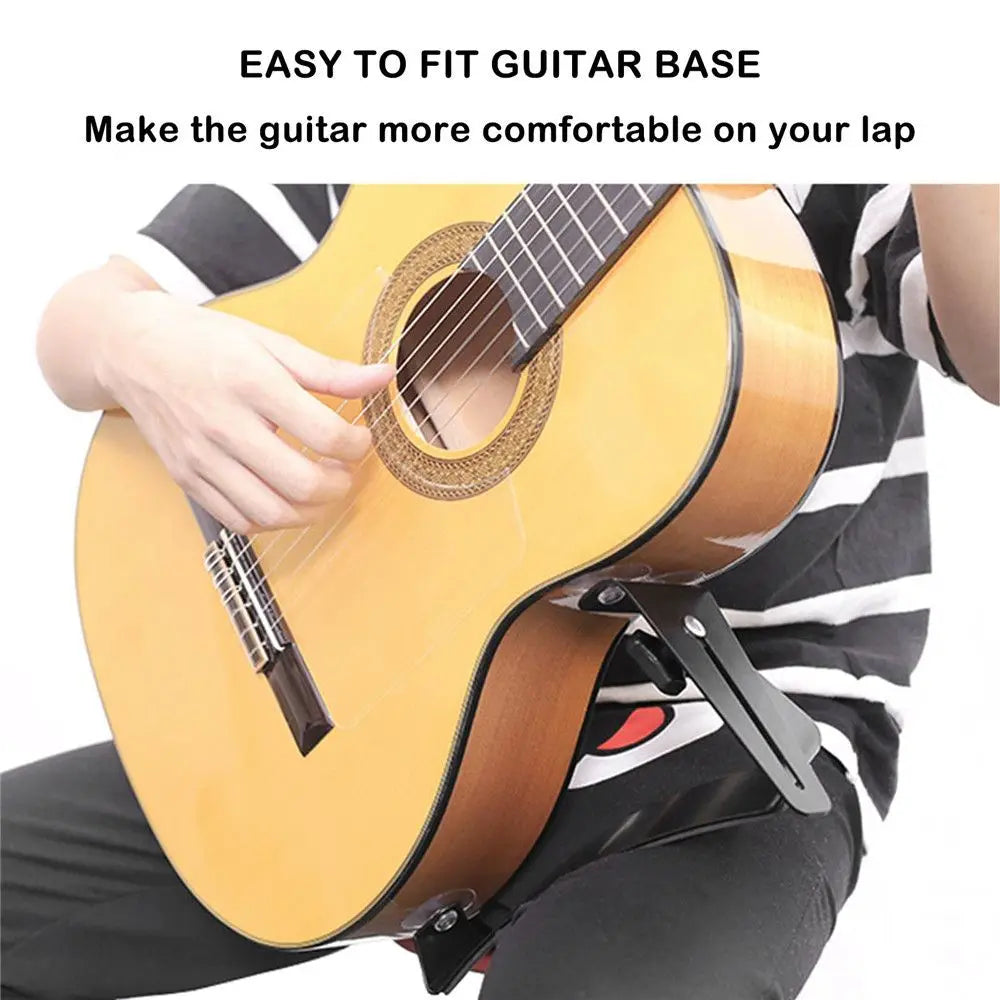 Adjustable black metal guitar leg rest support stand bass holder for classical guitar seat and handrest use