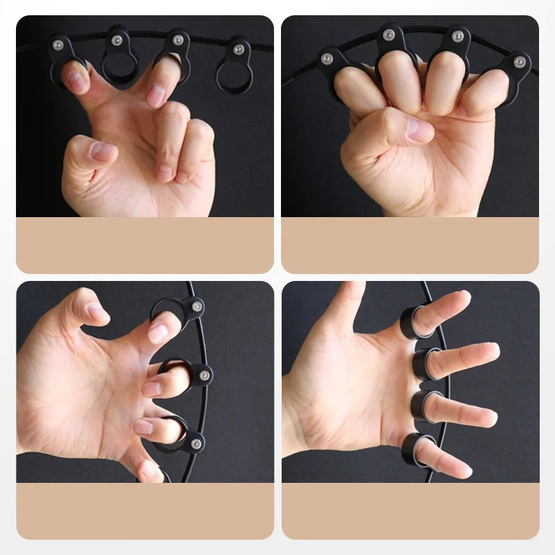 Black plastic adjustable finger expander with metal screws for guitar training and span exercise high quality material