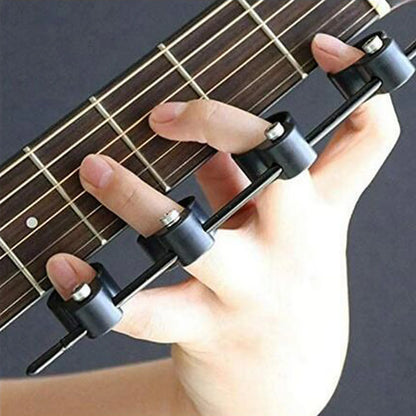 Black plastic adjustable finger expander guitar training aid for precise finger positioning and span improvement