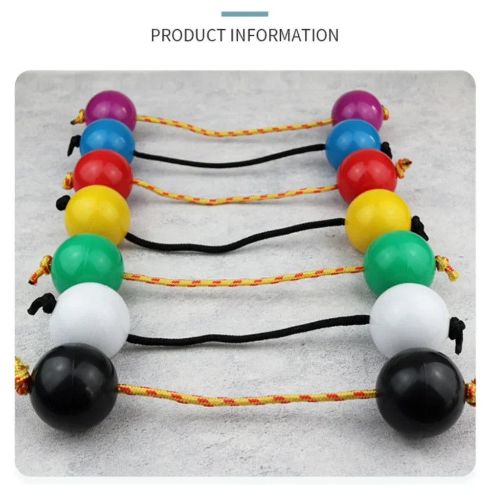 Colorful plastic bead african shaker kashaka with black and yellow braided cords rhythmic balls percussion instrument