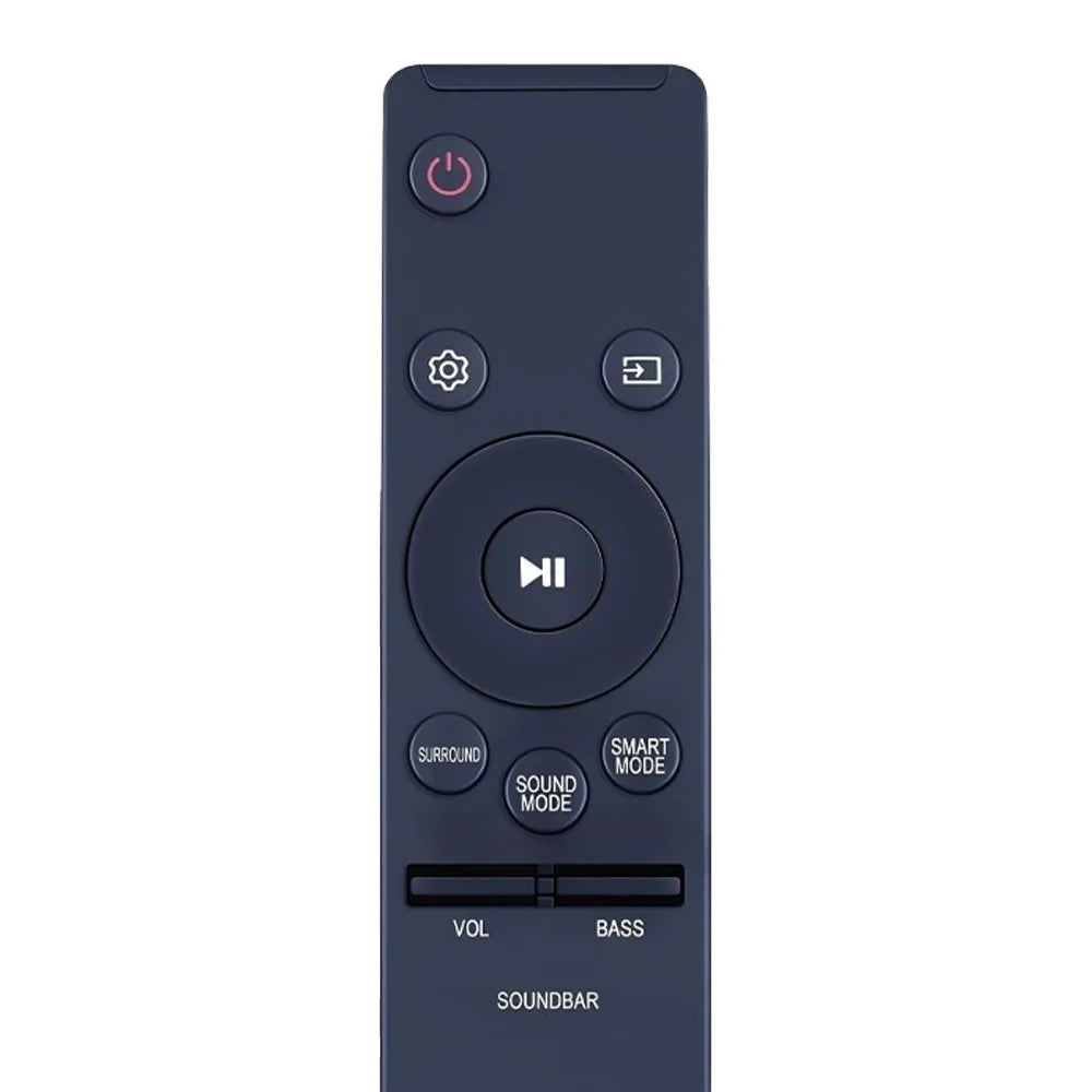 Black ah59-02759a remote control with circular navigation pad and sound settings for samsung soundbar speaker hw-ms551 hw-ms6500 hw-ms6501