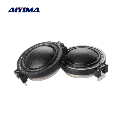 Black Aiyima inch 25mm tweeter speaker drivers with textured dome silk film audio treble and metallic edge rings
