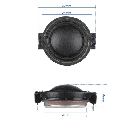 Black circular AIYIMA inch 25mm tweeter speaker with textured dome silk film audio treble and metal mounting brackets