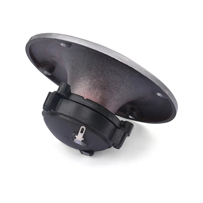 Black and silver AIYIMA 4 inch piezoelectric ceramic tweeter speaker with textured cone and plastic mounting bracket two wires