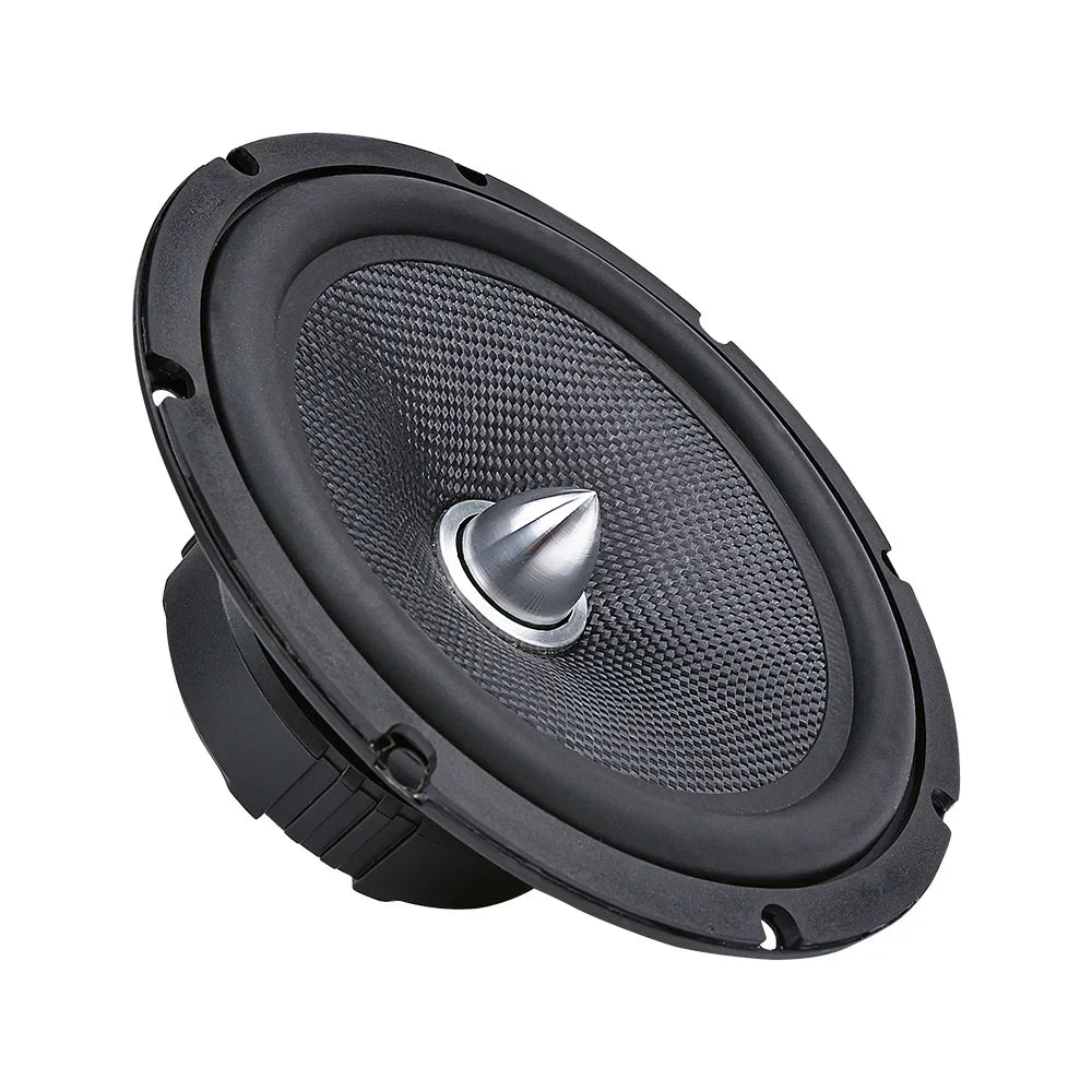 Aiyima black 6.5 inch audio car bullet woofer loudspeaker with textured grille and silver conical tweeter for speakers home theater