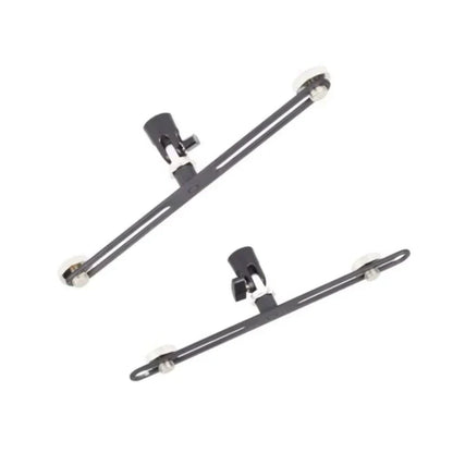 Black adjustable legs of alctron double microphone stand dual stereo recording mic with suction cup feet and quick-release mounts