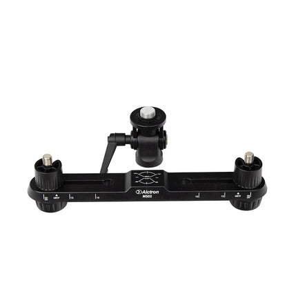 Black alctron ms02 professional stereo recording bar with height adjustable function and central ball head knob