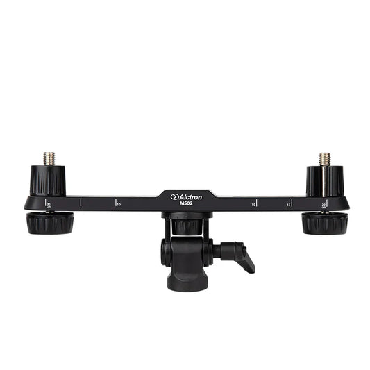 Black alctron ms02 professional stereo recording bar with adjustable arms height adjustable function and accurate scale