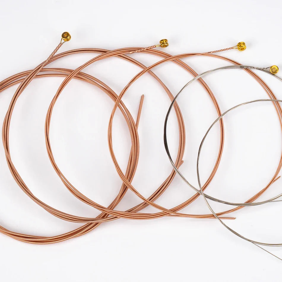 Set of alice a2012 12 strings acoustic guitar strings with copper alloy and plated steel wires and gold ball ends