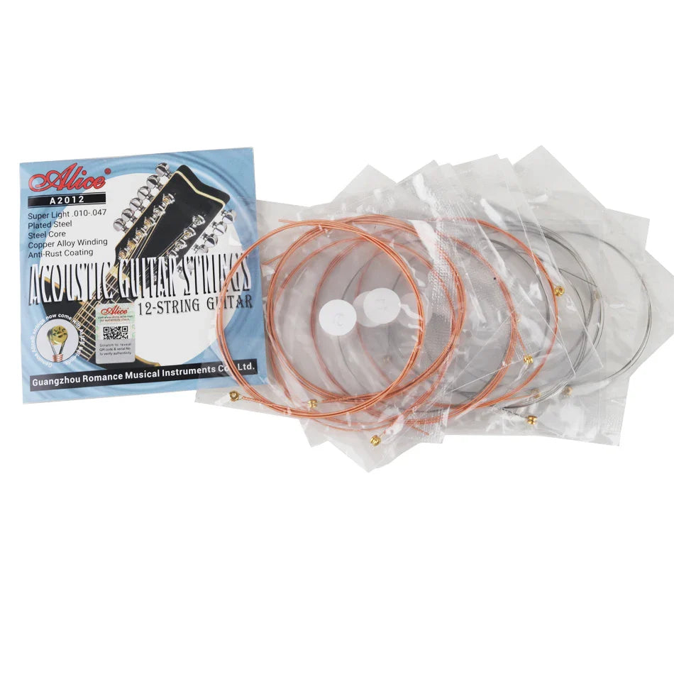 Alice a2012 12 strings acoustic guitar strings with copper alloy winding and anti-rust coated copper alloy finish